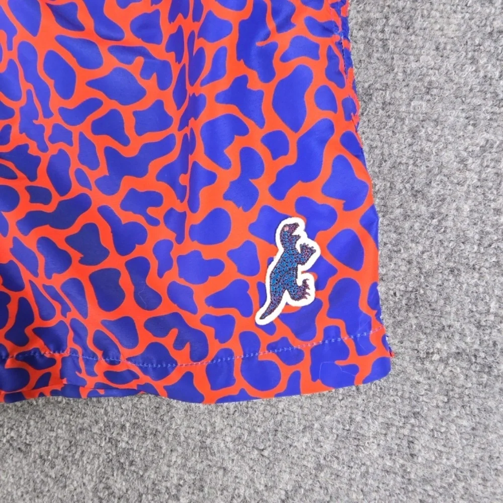 Paul Smith Men’s D/NO Dino Swim Shorts - Blue & Red Size Large 4.5” Inseam